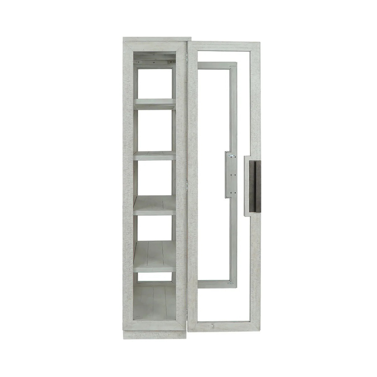 Larson Display Cabinet 82" Distressed Ivory