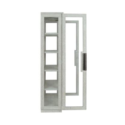 Larson Display Cabinet 82" Distressed Ivory